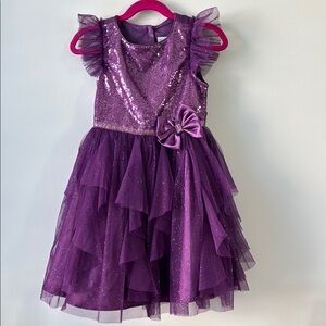 Fancy Purple Sequin Tulle Dress